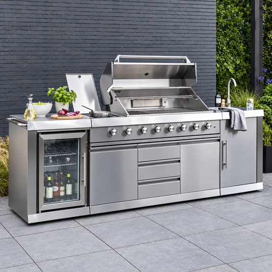 FlipStylez LLC® Customized Outdoor Kitchen Cabinet | 304 Stainless Steel with Powder Coating | Modular BBQ Island